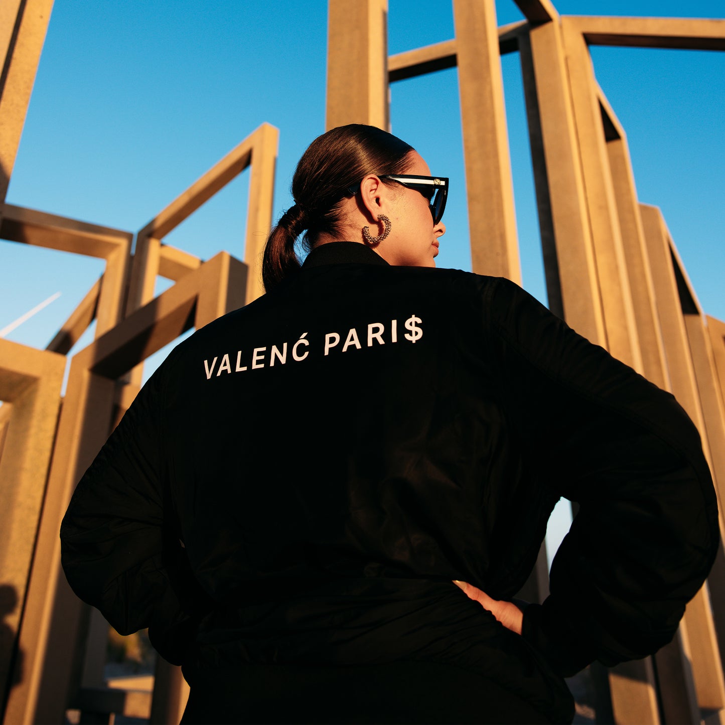 VALENĆ PARIS BLACK BOMBER JACKET (LIMITED EDITION)